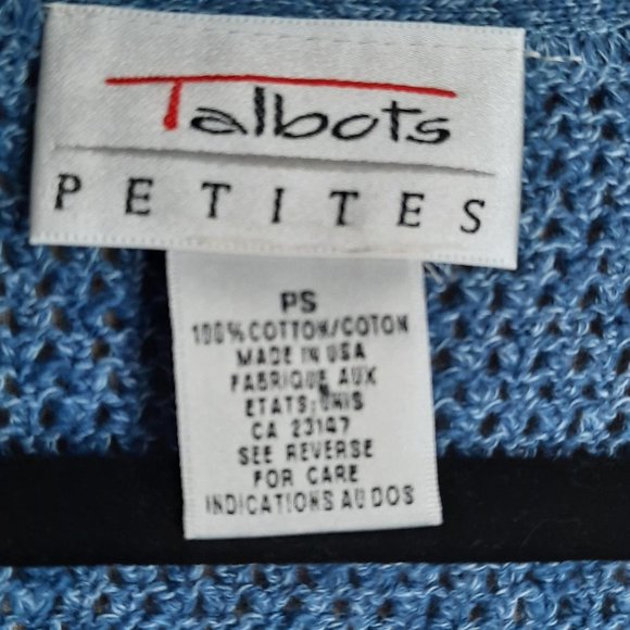 Talbots Petites Cotton Sleeveless Cardigan Sweater Vest Size Small P - Picture 6 of 6